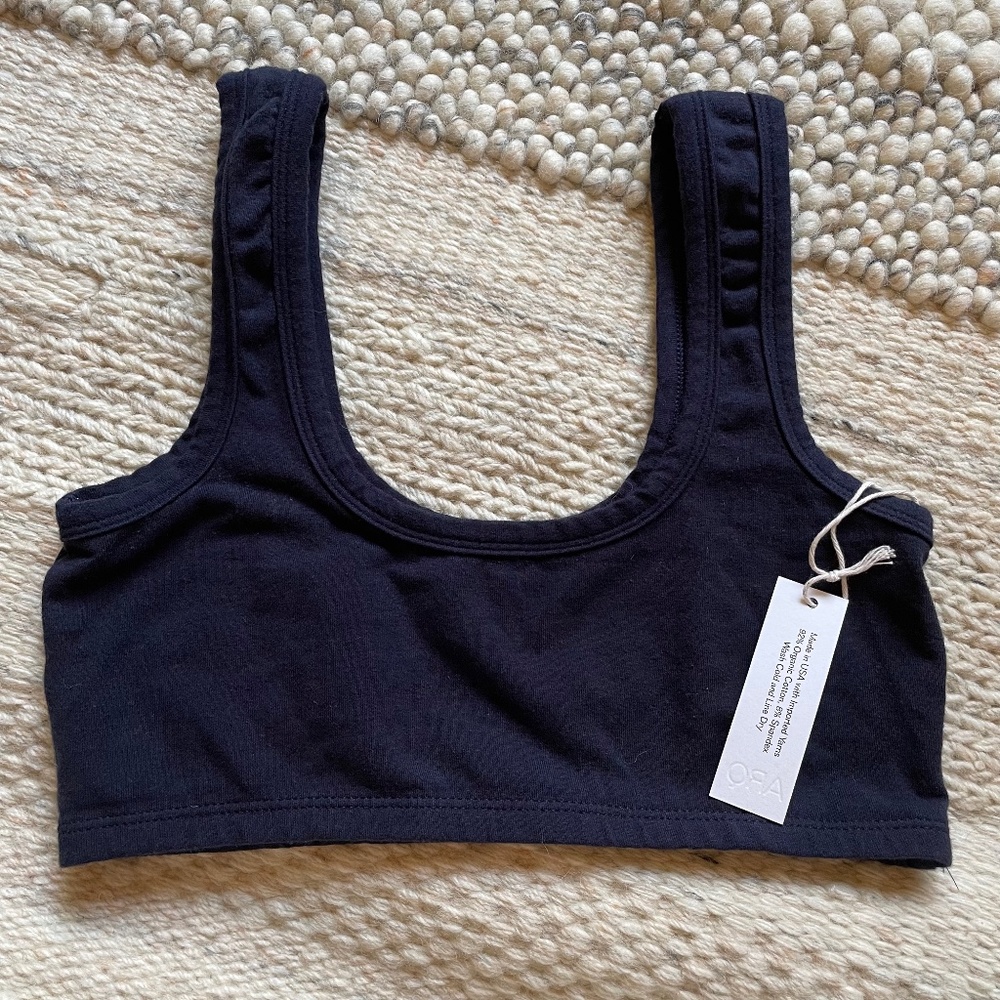 Shop Arq Wide Strap Bra Navy